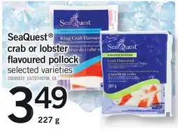 Loblaws SeaQuest crab or lobster flavoured pollock offer