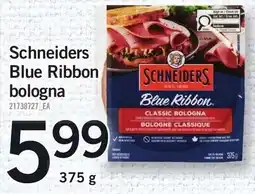 Loblaws Schneiders blue ribbon bologna offer