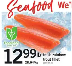 Loblaws Foodland fresh rainbow trout fillet offer