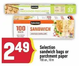 Marché Adonis Selection sandwich bags or parchment paper offer