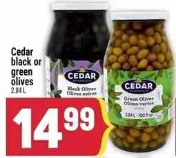 Marché Adonis Cedar black or green olives offer