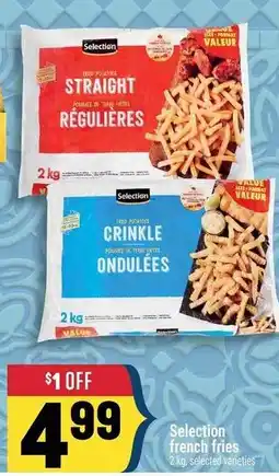 Marché Adonis Selection french fries offer