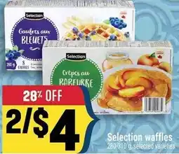 Marché Adonis Selection waffles offer