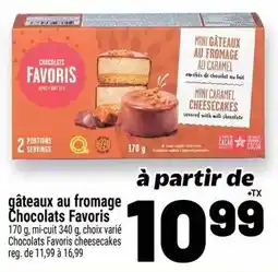 Metro Chocolats Favoris mini cheesecakes offer