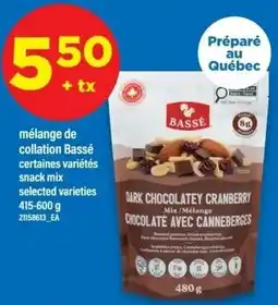 Maxi Bassé dark chocolatey cranberry snack mix offer
