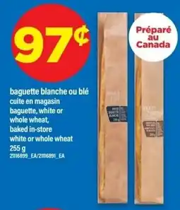 Maxi baguette white or whole wheat offer