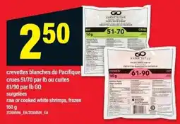 Maxi Green Ocean raw or cooked white shrimps offer