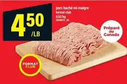 Maxi porc haché mi-maigre offer