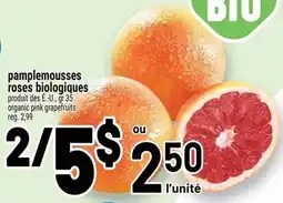 Metro pamplemousses roses biologiques offer