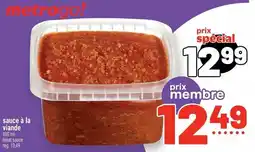 Metro Metrogo! sauce à la viande offer