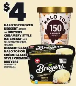 Independent Grocer Halo Top frozen dessert or Breyers creamery style ice cream offer