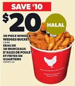Independent Grocer Wings & Wedges Bucket offer