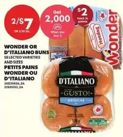 Independent Grocer Wonder or D'italiano buns offer