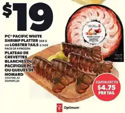 Independent Grocer PC pacific white shrimp platter offer