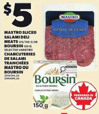 Independent Grocer Mastro sliced salami deli meats offer