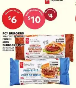 Independent Grocer PC burgers selected varieties offer