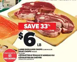 Independent Grocer Lamb Shoulder Chops Club Pack or Goat Chops Frozen offer