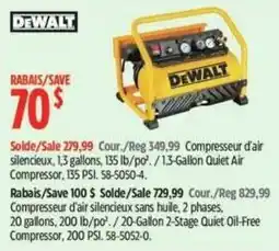 Canadian Tire DeWalt 1.3-Gallon Quiet Air Compressor offer