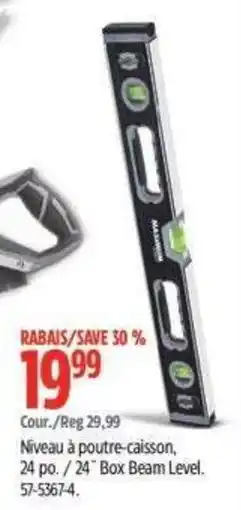 Canadian Tire Niveau à poutre-caisson offer