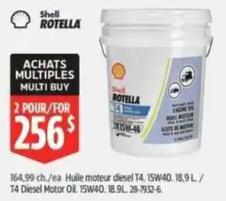 Canadian Tire Shell rotella t4 diesel motor oil offer