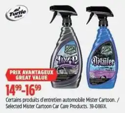 Canadian Tire Turtle wax selected mister cartoon car care products offer