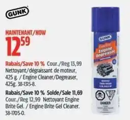 Canadian Tire Gunk engine degreaser offer