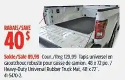 Canadian Tire Heavy-Duty Universal Rubber Truck Mat offer