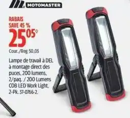 Canadian Tire Motomaster cob led work light offer
