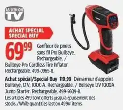 Canadian Tire Bullseye Pro Cordless Tire Inflator offer
