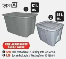 Canadian Tire Great Value nesting tote offer