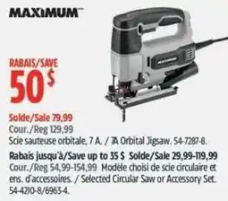 Canadian Tire Maximum orbital jigsaw offer