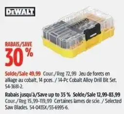 Canadian Tire DeWalt 14-Pc Cobalt Alloy Drill Bit Set offer