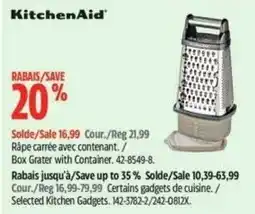 Canadian Tire KitchenAid box grater with container offer