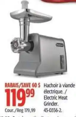 Canadian Tire Electric Meat Grinder offer