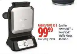 Canadian Tire Ninja waffle maker neverstick offer