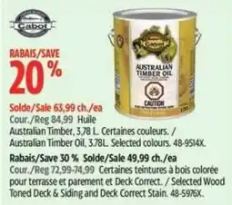 Canadian Tire Cabot Australian Timber Oil offer