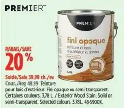 Canadian Tire Premier exterior wood stain offer