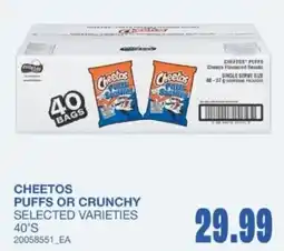 Wholesale Club Cheetos puffs or crunchy selected varieties offer