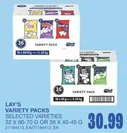 Wholesale Club Lay's variety packs offer