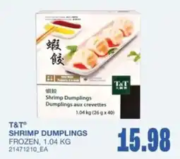 Wholesale Club T&T shrimp dumplings offer