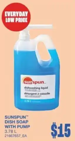Wholesale Club Sunspun dish soap with pump offer