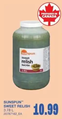 Wholesale Club Sunspun sweet relish offer