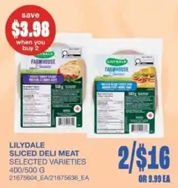 Wholesale Club Lilydale sliced deli meat offer