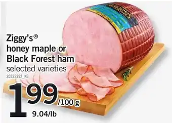 Ziggy's honey maple or black forest ham