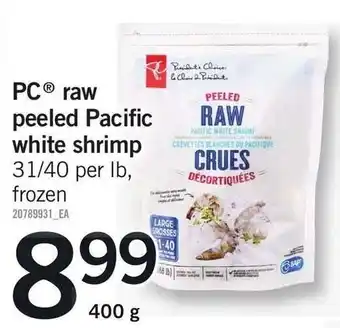 PC raw peeled Pacific white shrimp