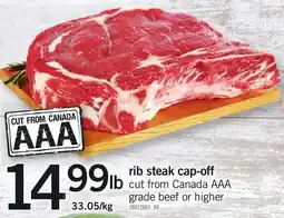 Loblaws rib steak cap-off offer