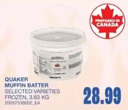 Wholesale Club Quaker muffin batter offer