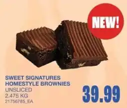 Wholesale Club Sweet Signatures Homestyle Brownies offer