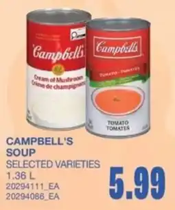 Wholesale Club Campbell's soup selected varieties offer