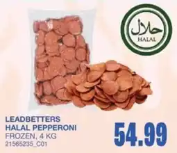 Wholesale Club Leadbettters halal pepperoni offer